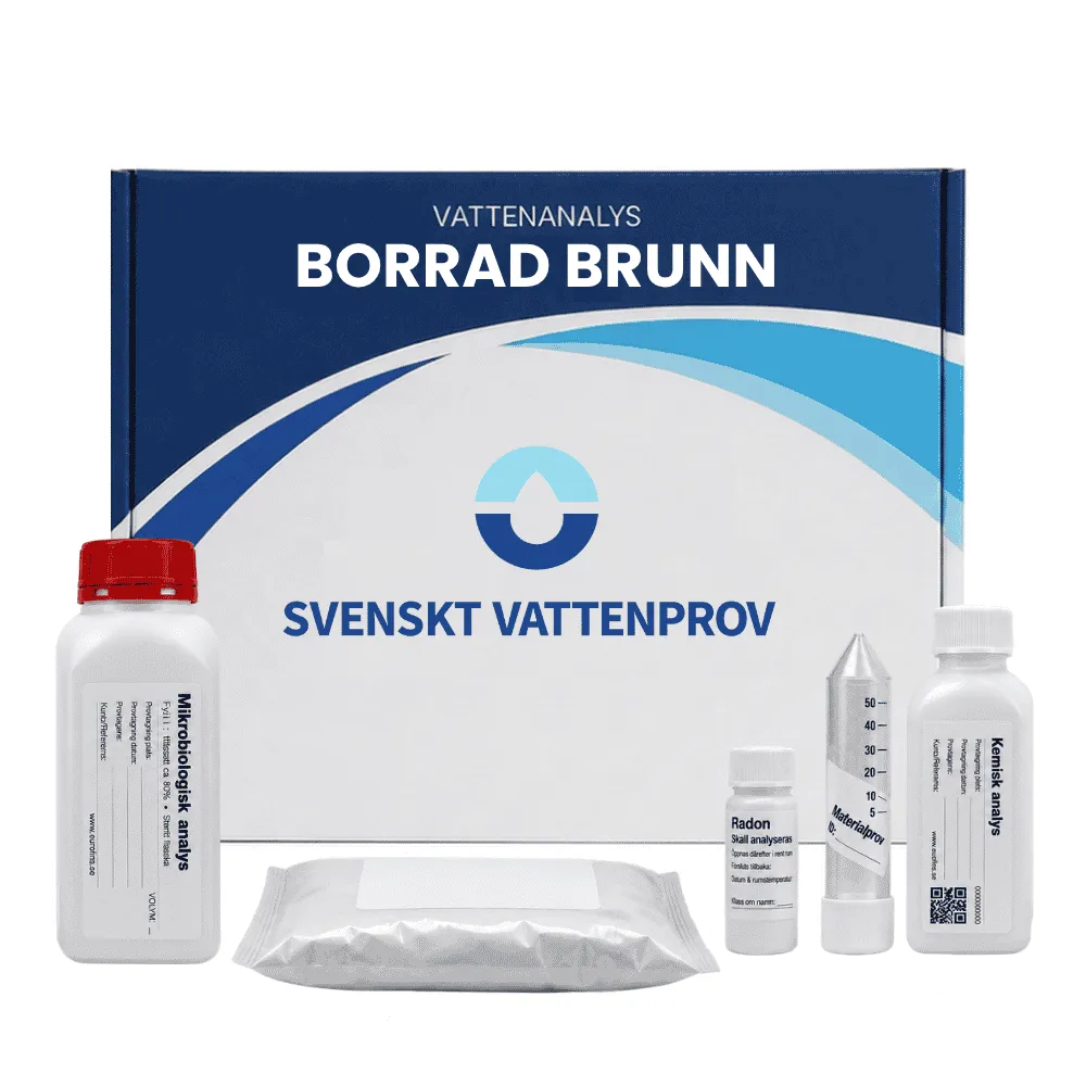Provkit för vattenanalys, borrad brunn