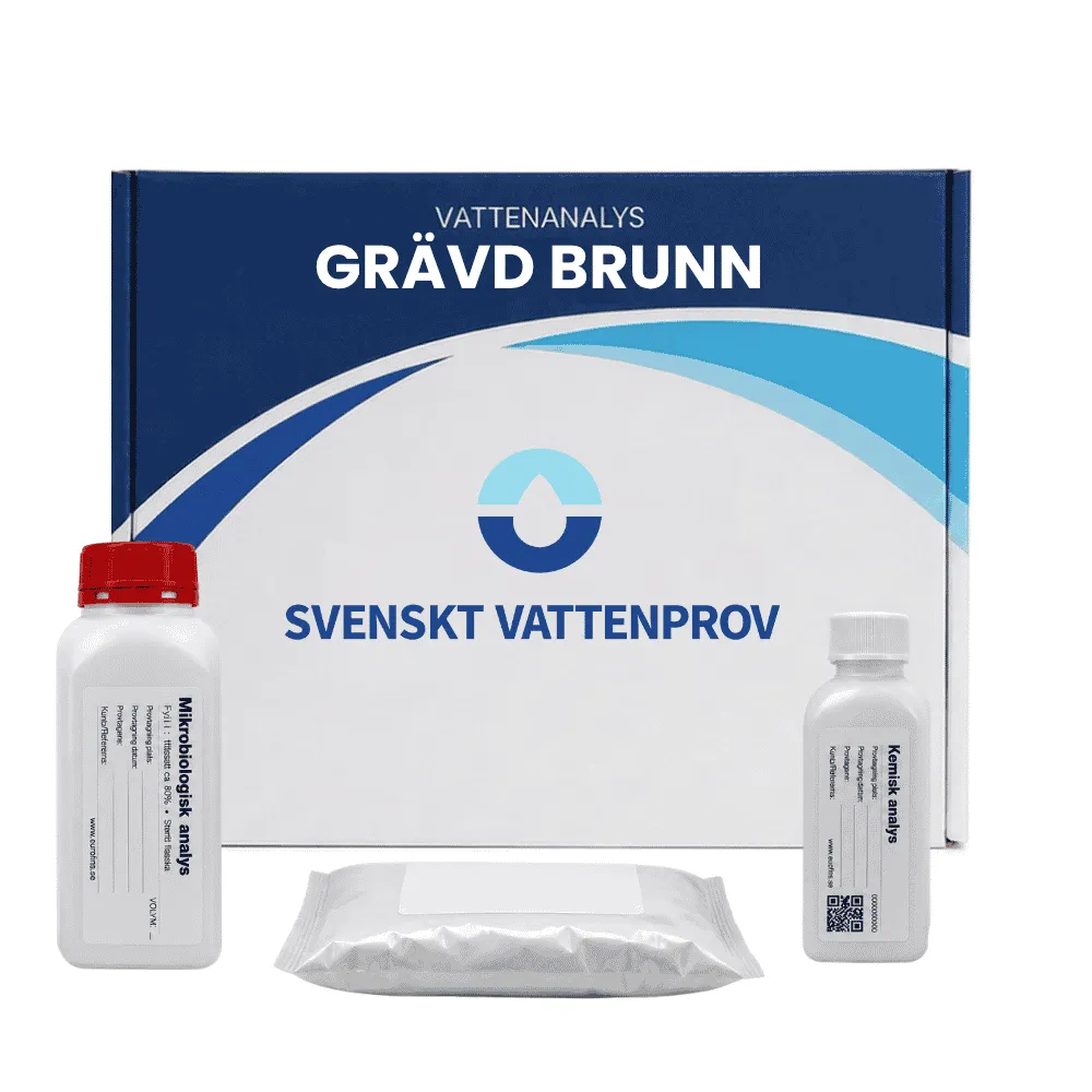 Provkit för vattenanalys, grävd brunn